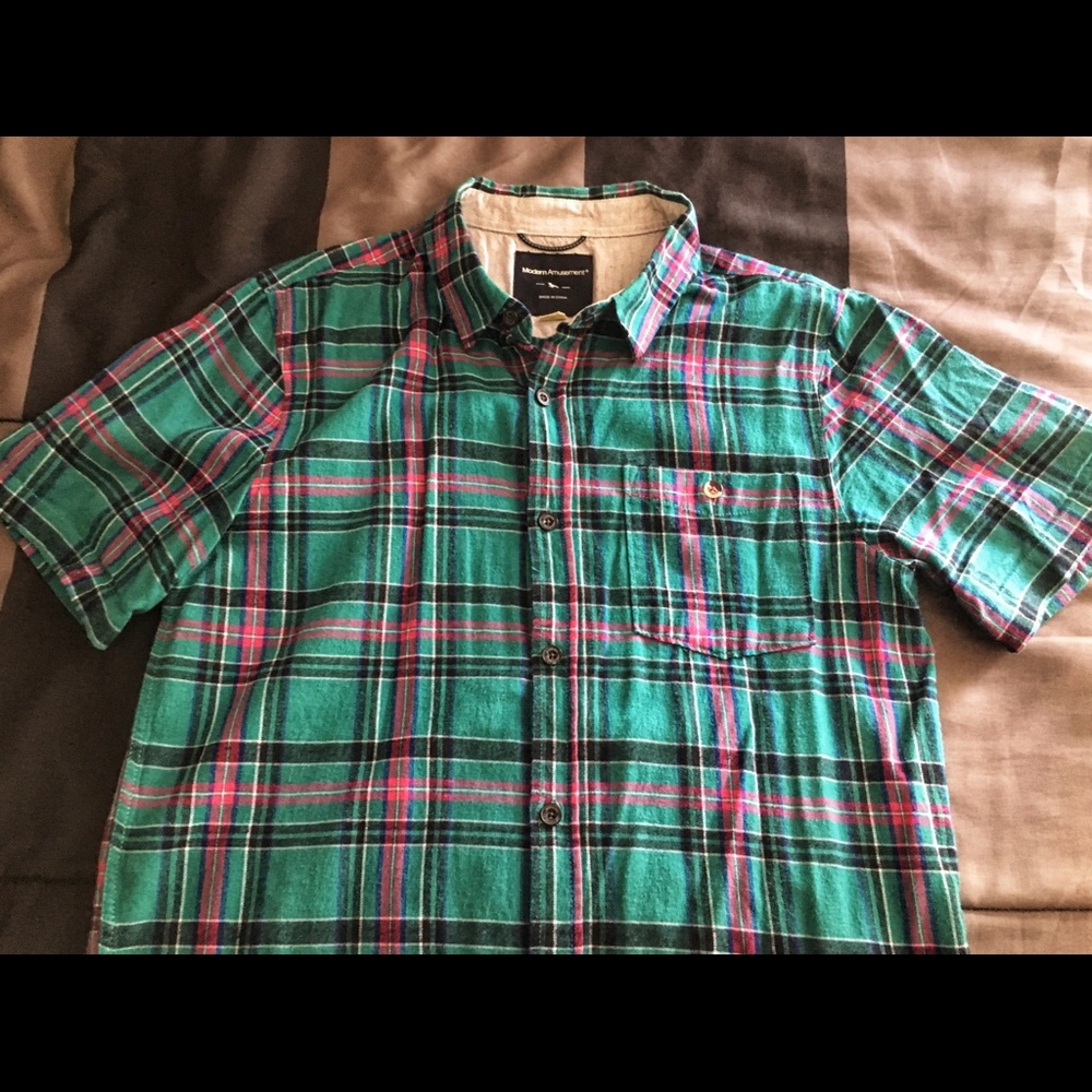 Modern Amusement Short Sleeve Button Down